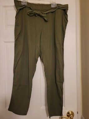 Women's Olive Green Drawstring Pants